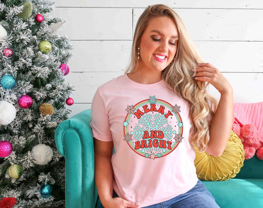 merry and bright snowflakes