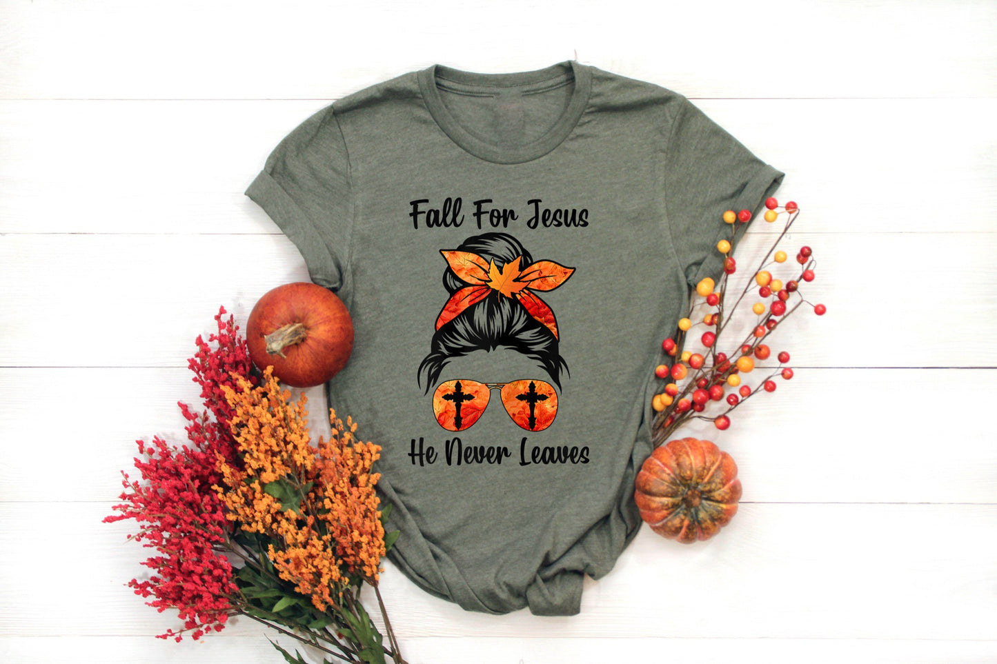 messy bun fall for jesus