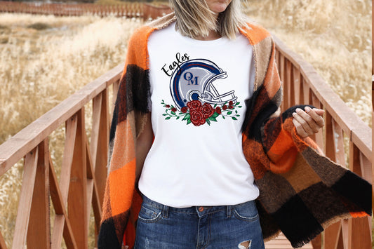 om eagles red navy helmet