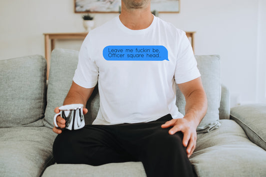 officer square head jd text dc branded