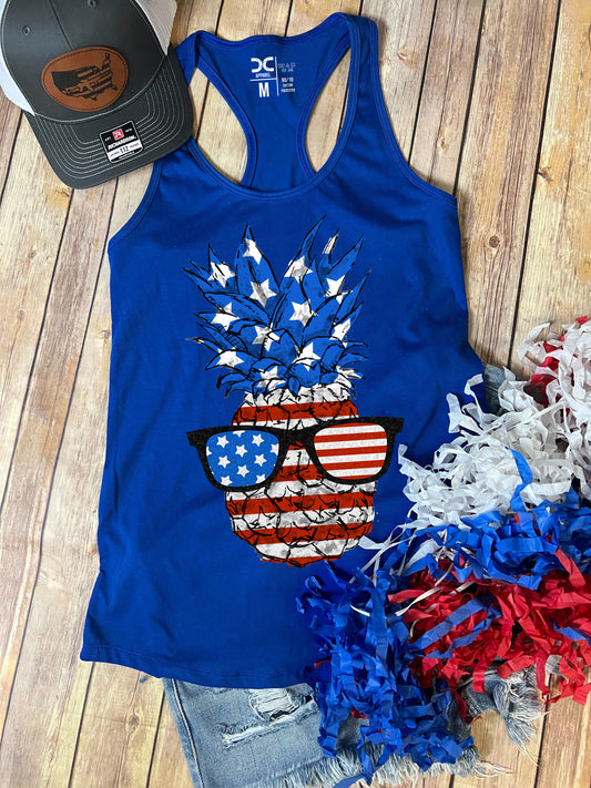 patriotic pineapple dc tank top