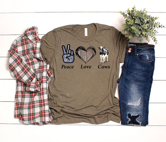 peace love cow