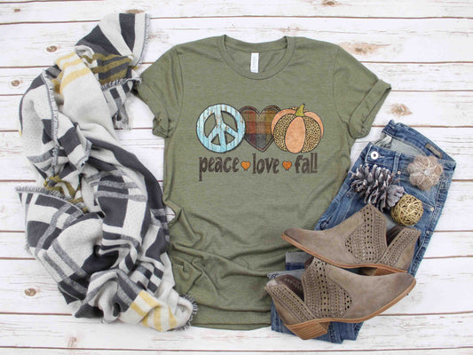 peace love fall distressed