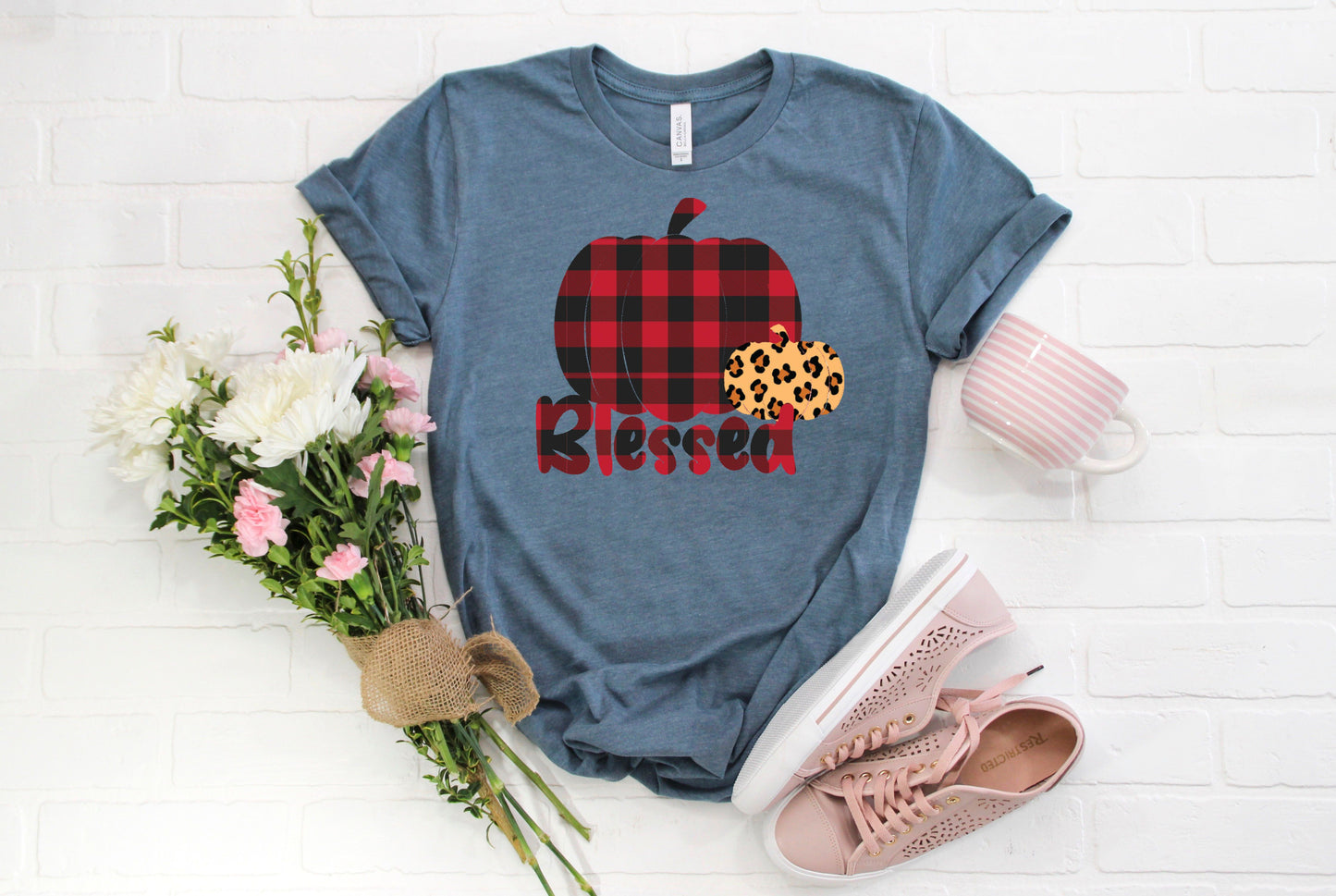 plaid and leopard quilted pumpkin