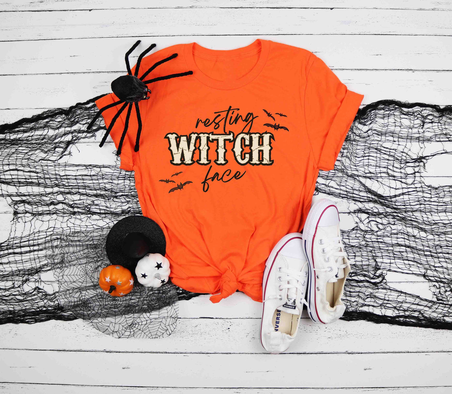 resting witch face bats