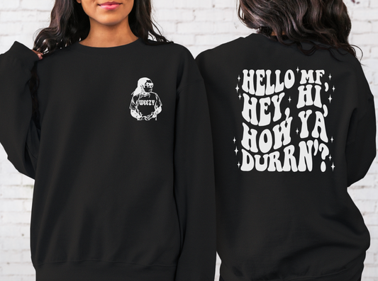 WEEZY Crew Neck Front and Back
