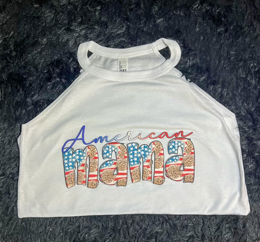 American Mama Tank Top Printed Puff