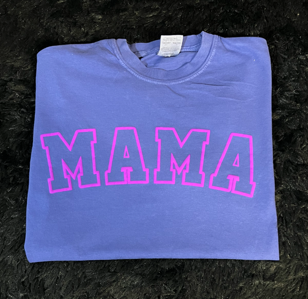 Mama Outline Purple Puff