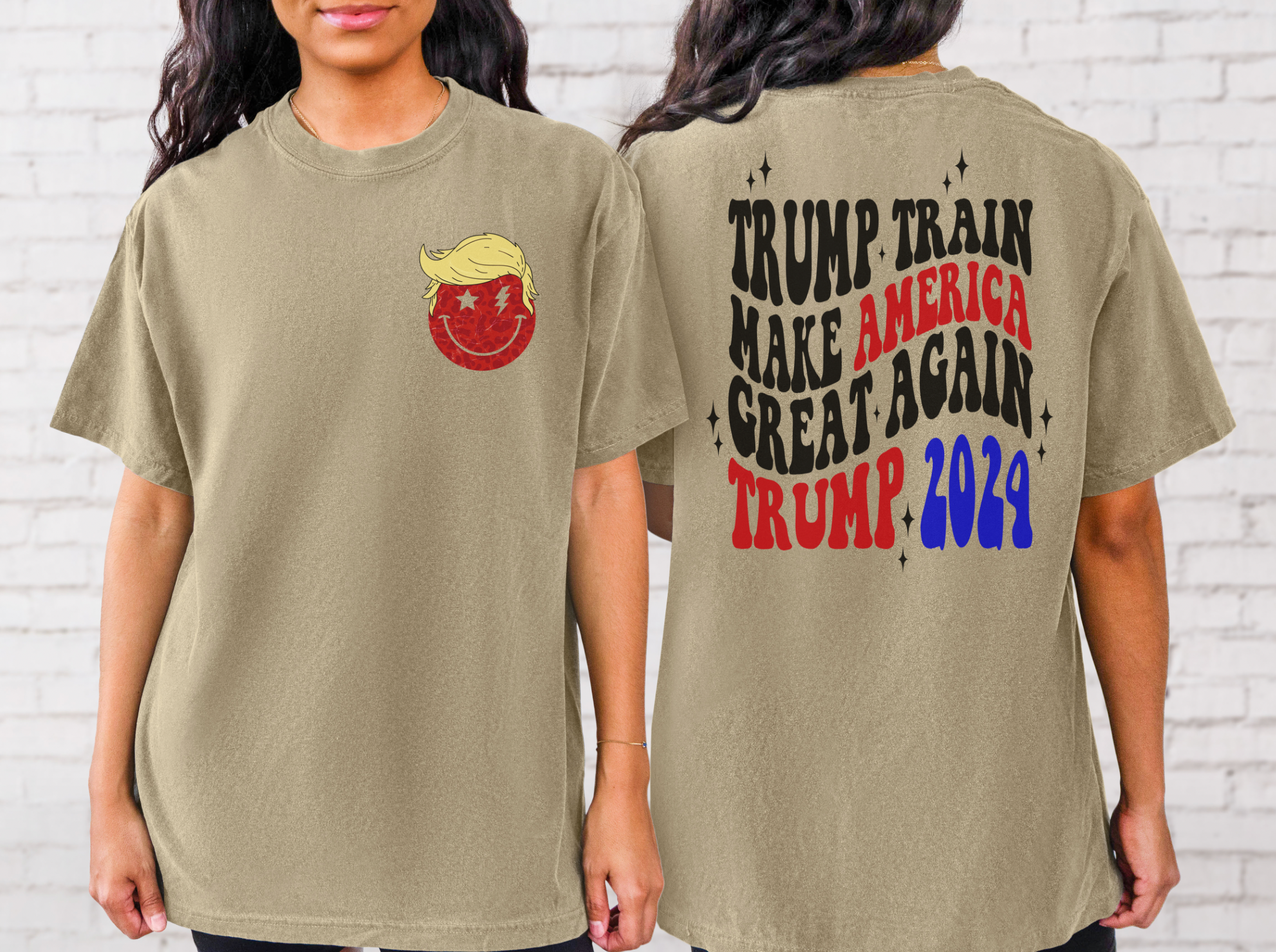 Trump Train 2024 Front and Back Comfort Colors
