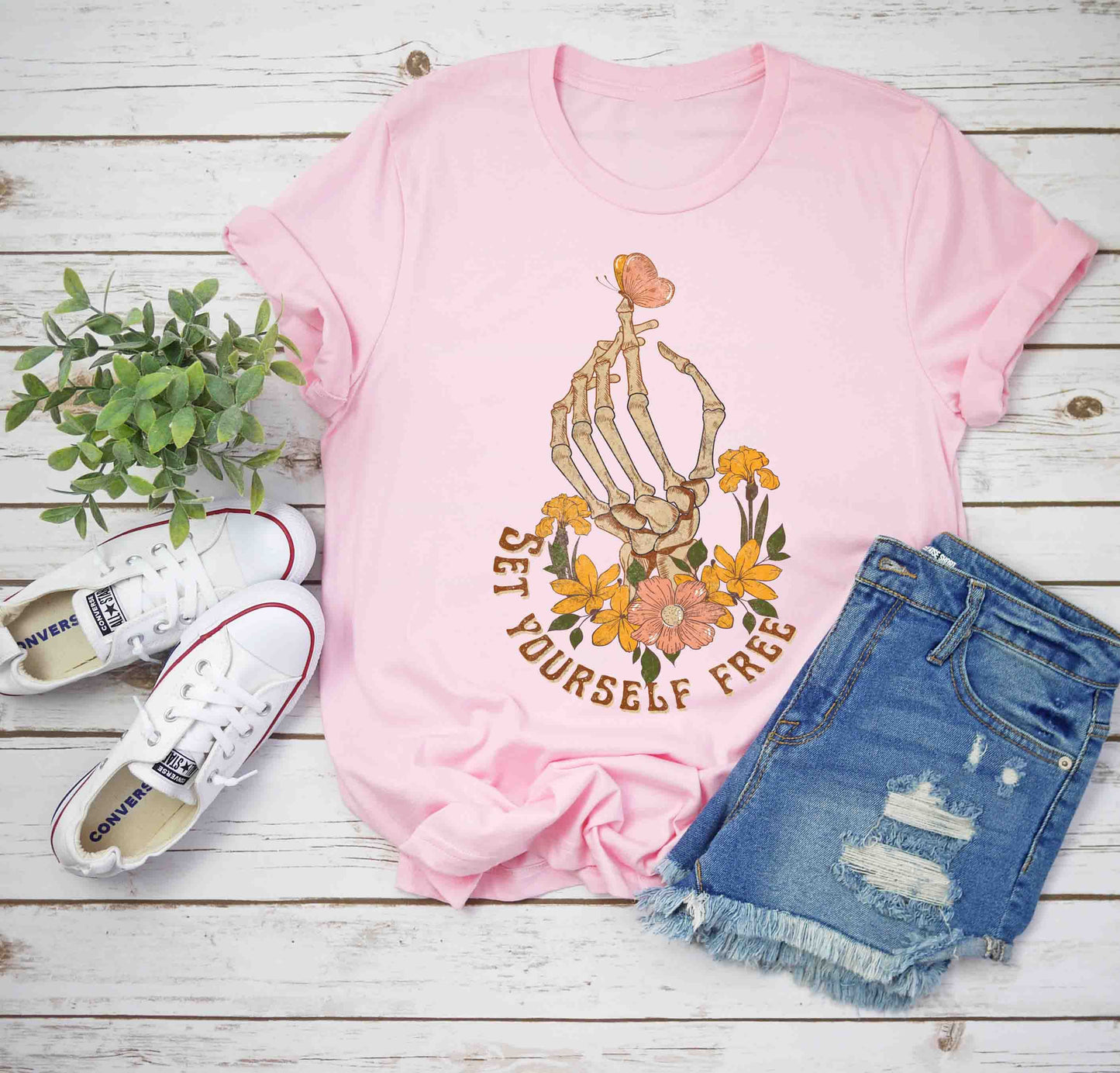 set yourself free skeleton hand