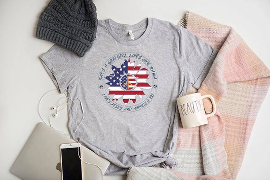 she s a good girl usa peace flower