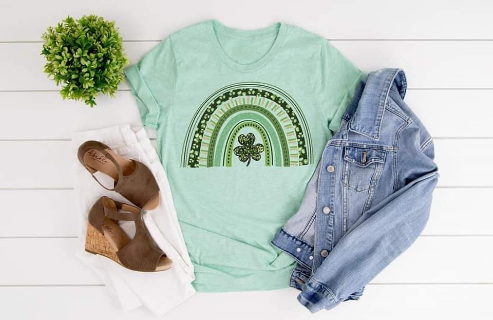 st patrick clover rainbow