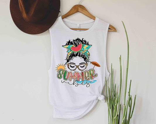 summer vibes messy bun