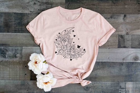 sunflower butterfly moon