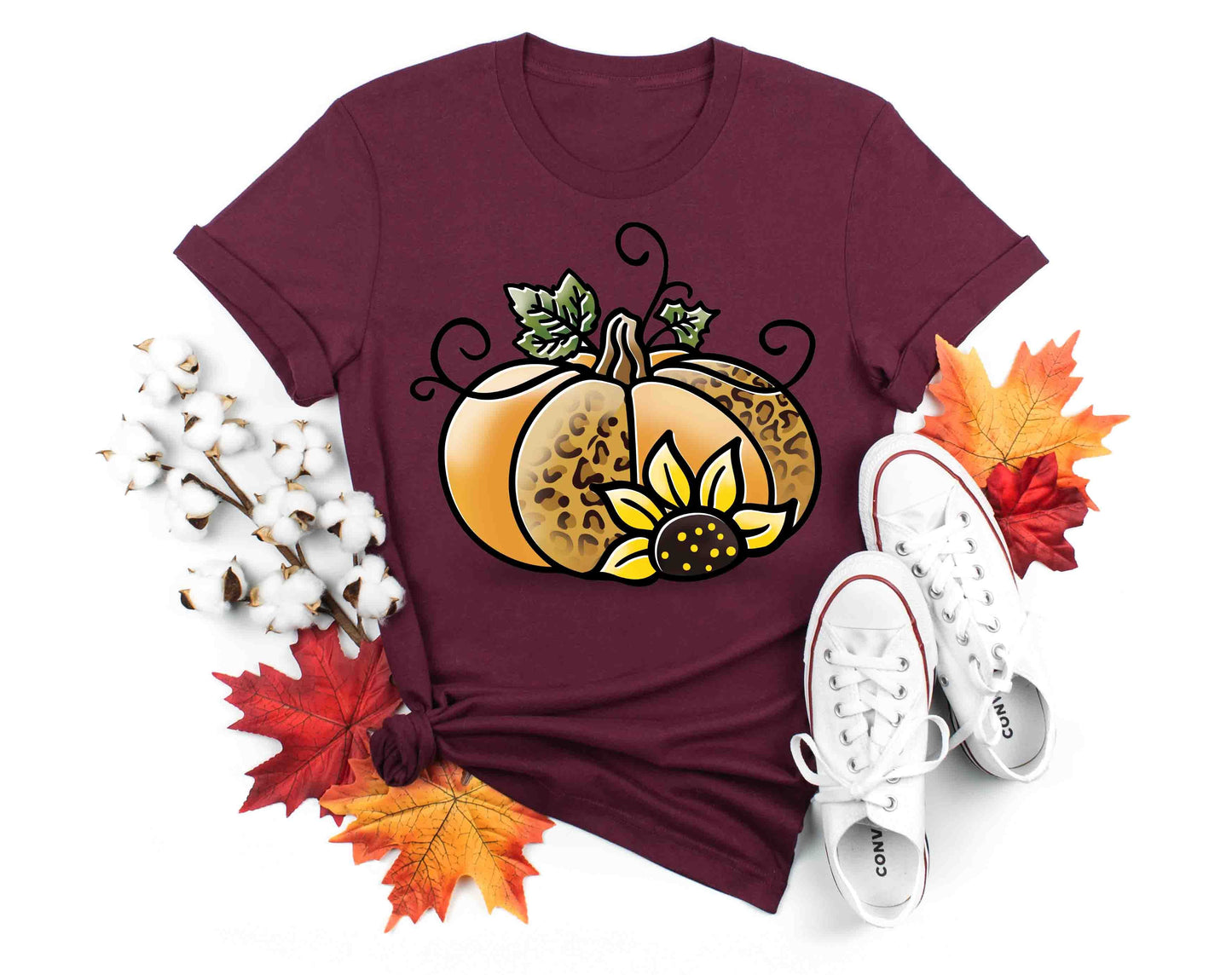 sunflower leopard pumpkin drawing