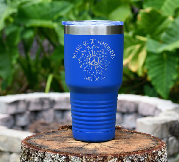 blessed are the peacemakers tumbler