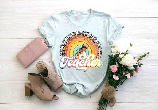 teacher leopard rainbow