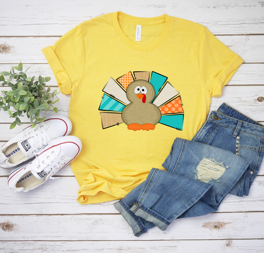 teal and orange turkey