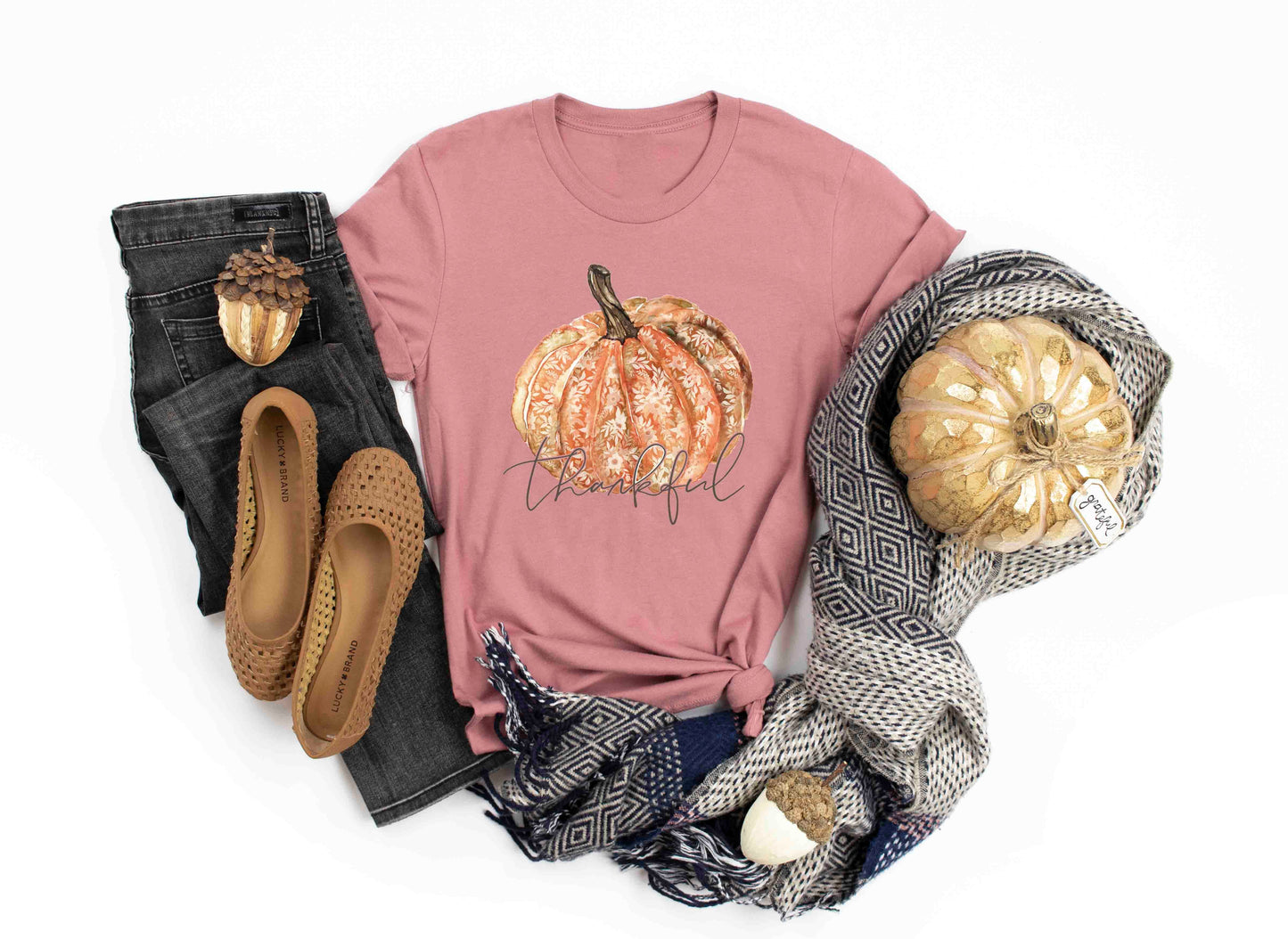 thankful floral pumpkin