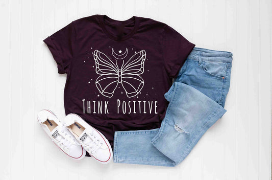 think positive butterfly