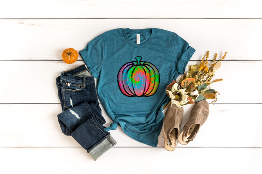 tie dye pumpkin