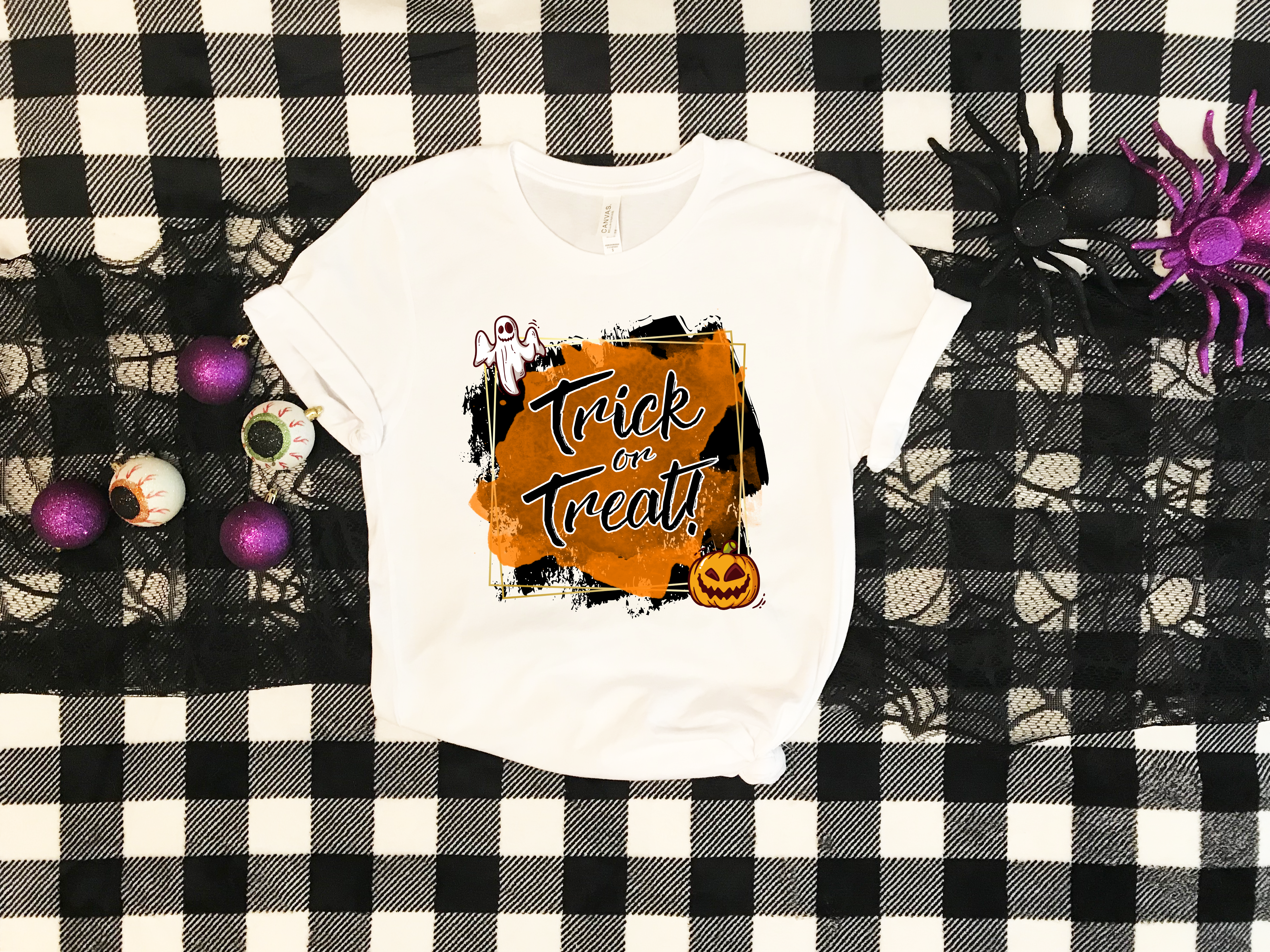 trick or treat pumpkin ghost