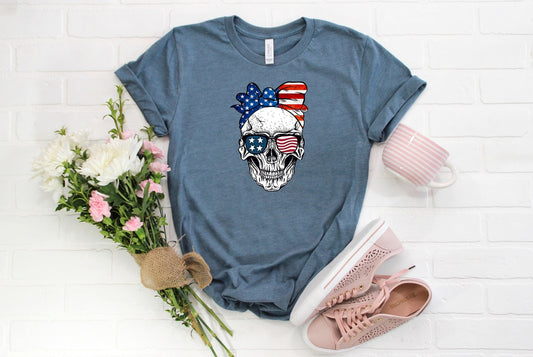 usa bow skull