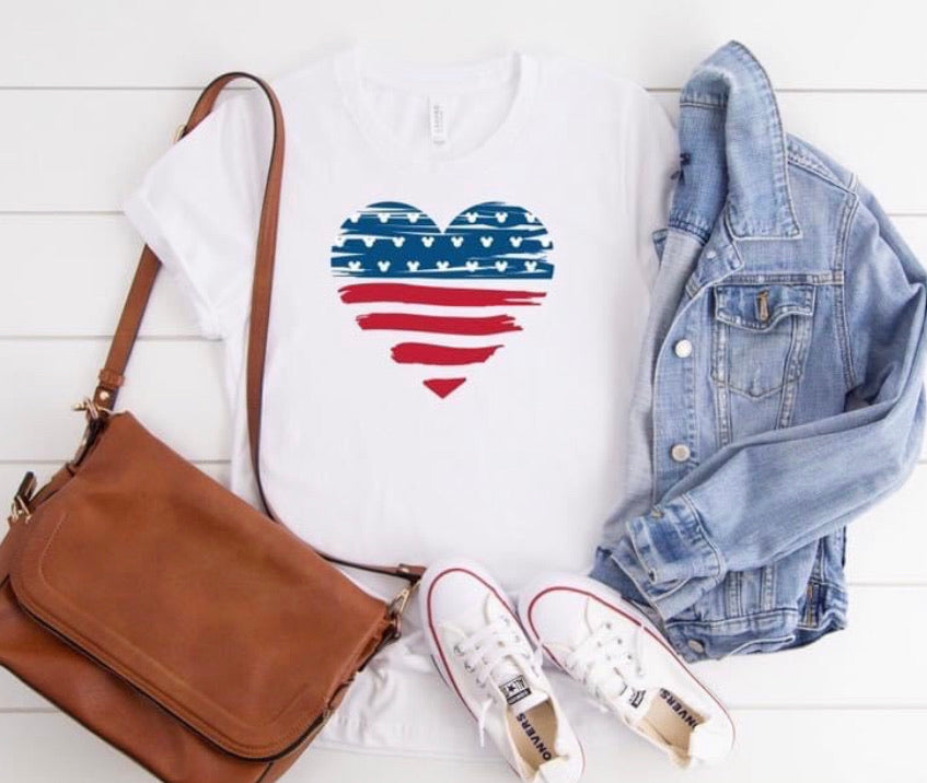 usa heart flag
