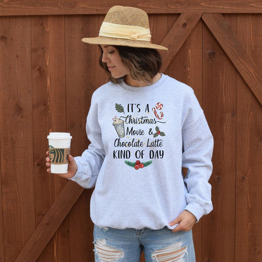 It's a Christmas Movie Chocolate Latte Day Crewneck