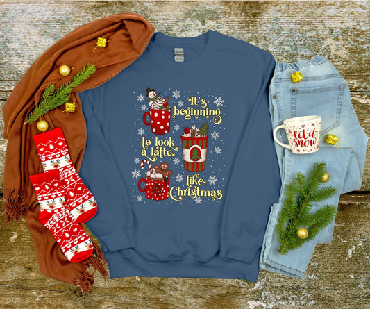 Its Beginning to look a Latte like Christmas Crewneck