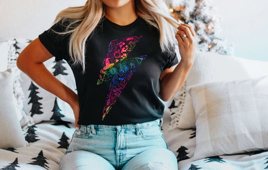 wizard lightening bolt tee