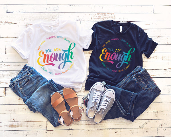 you are enough rainbow