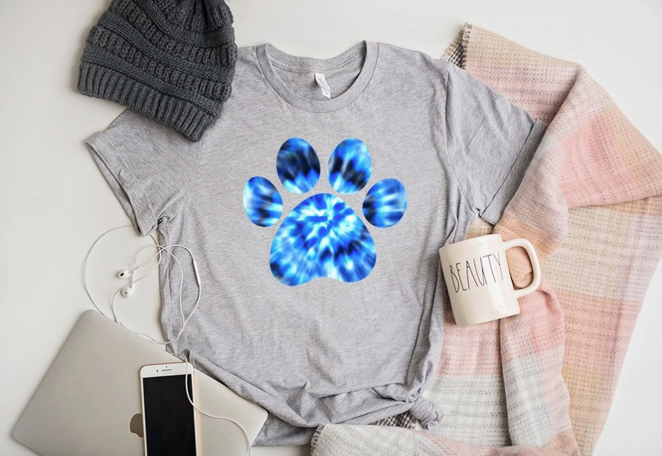 blue paw print