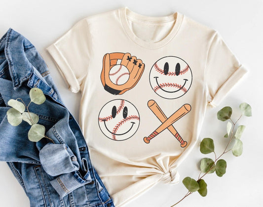 Baseball Four Smiley