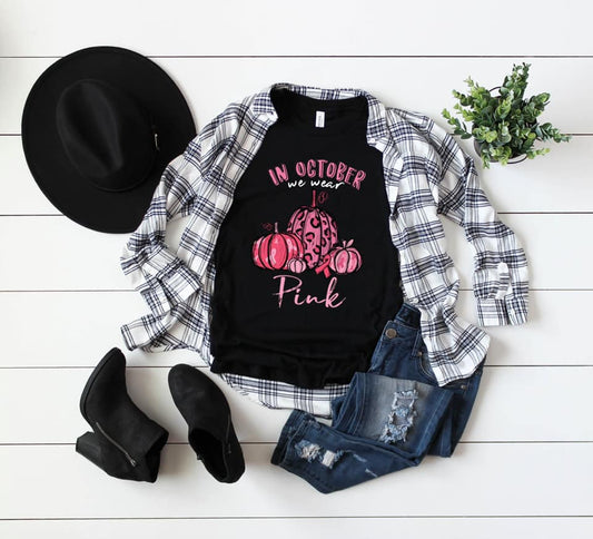 in october we wear pink pumpkins