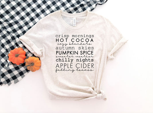 fall words different fonts