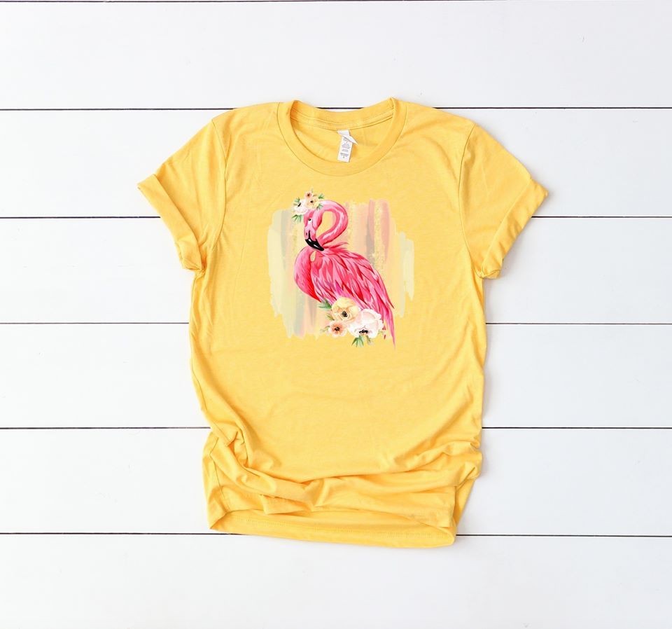 floral flamingo