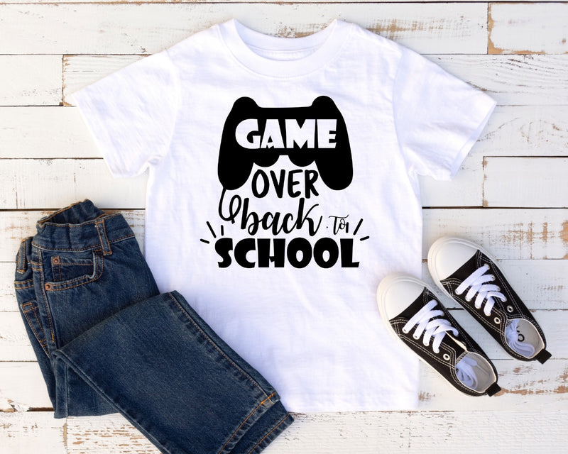 game over back to school toddler tee