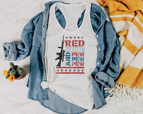 red white and pew pew