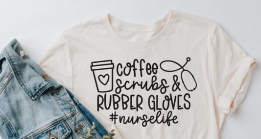 coffee scrubs rubber gloves