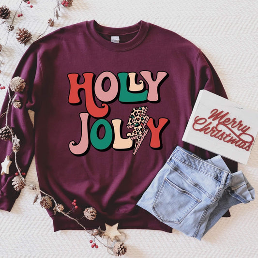 Holly Jolly Leopard Lightning Bolt