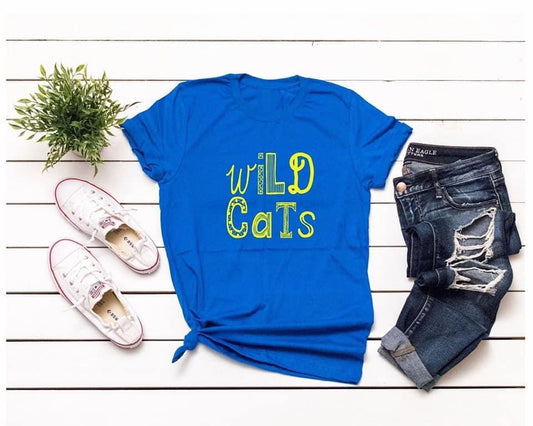 wildcats school doodle yellow