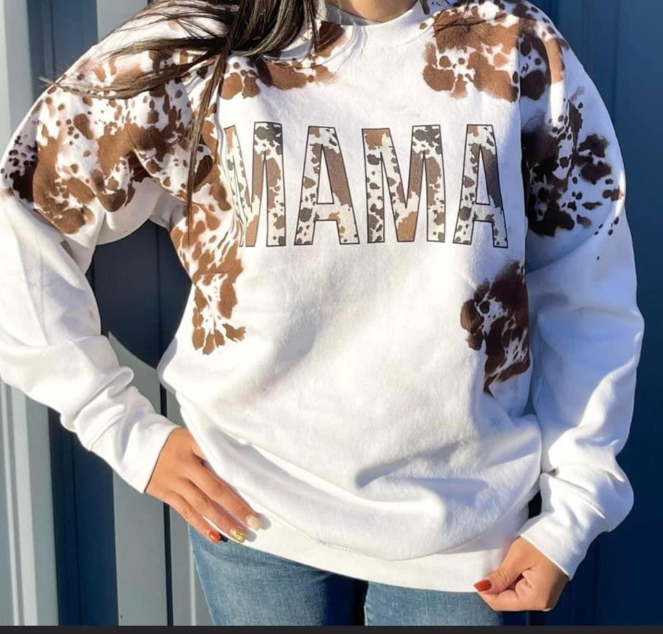 mama cowhide spray paint fleece