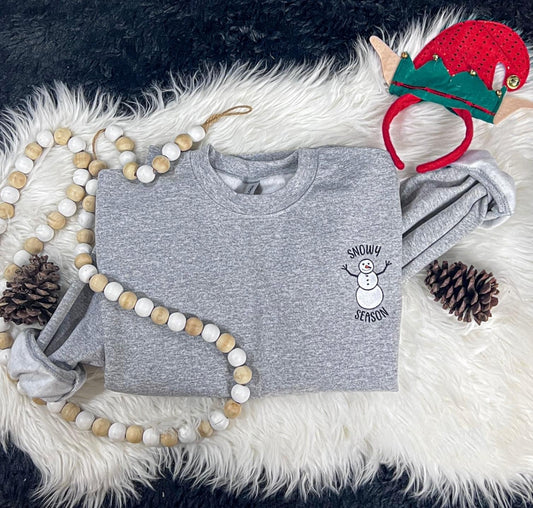 Snowy Season Embroidery Snowman