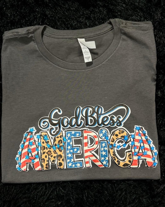 God Bless America Gildan or Tultex