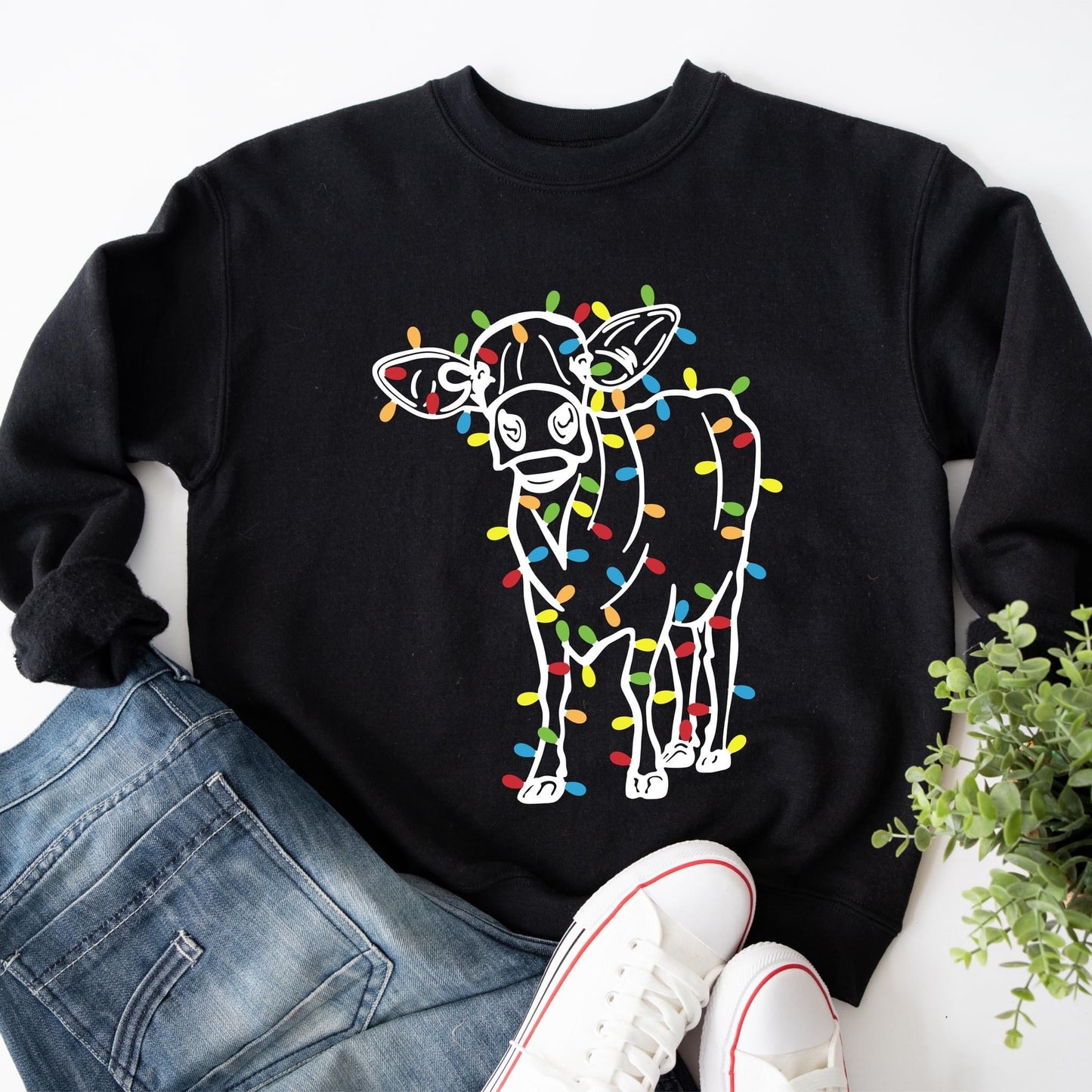 Christmas Lights Cow