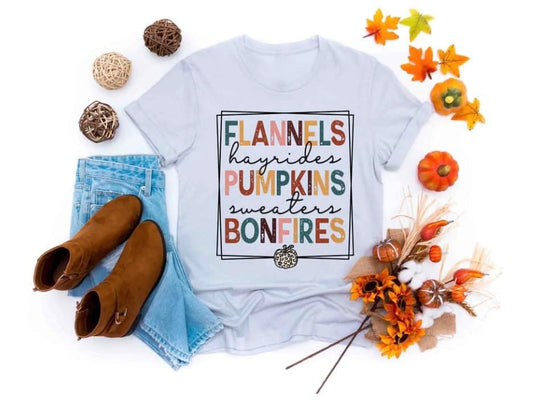 bonfires hayrides youth tee