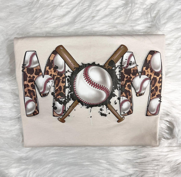 Baseball Mom Printed Puff