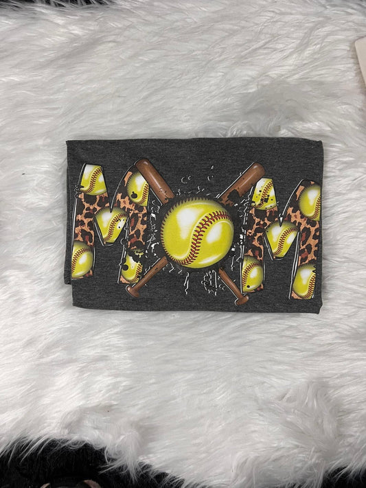 Softball Mom Printed Puff