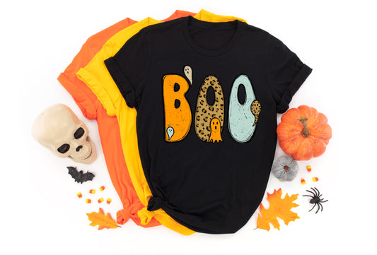 boo cheetah print and ghosts